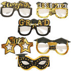 12pcs 2023 Glitter Grad Party Glasses Graduation Paper Eyeglasses