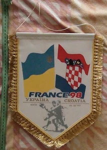 Wimpel Ukraine - Kroatien 1997, offiziell, selten - Bild 1 von 1