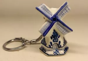 Rare Antique Ceramic Delft Mill Blue Keychain Decoration Collection - Picture 1 of 4