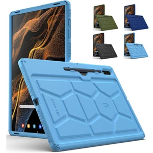 For Galaxy Tab S8 Ultra S8 Plus S7 FE S6 Tablet Case Shockproof Silicone Cover - Picture 1 of 11