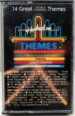 K-Tel Hooked On Themes : 1986 Cassette Tape - 14 Great Movie & Theatrical Themes - Image 1 of 4