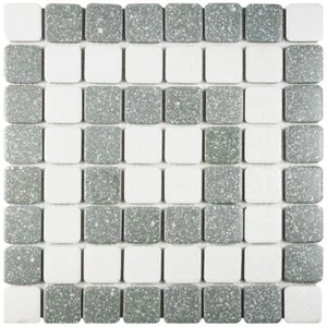 Merola Tile Mosaic 11-3/4" x 11-3/4" Square Porcelain Grey (9.8-Sq-Ft-Case) - Picture 1 of 5