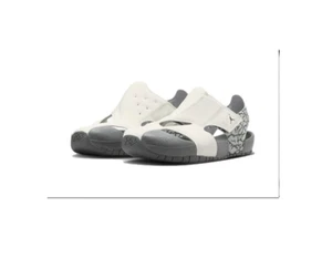 Nike Air Jordan Kid's Flare Strappy Sandals White/Gray CI7849-100 h - Picture 1 of 6