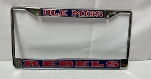 Official OLE MISS REBELS COL. REB Metal CAR TAG LICENSE PLATE - Picture 1 of 8