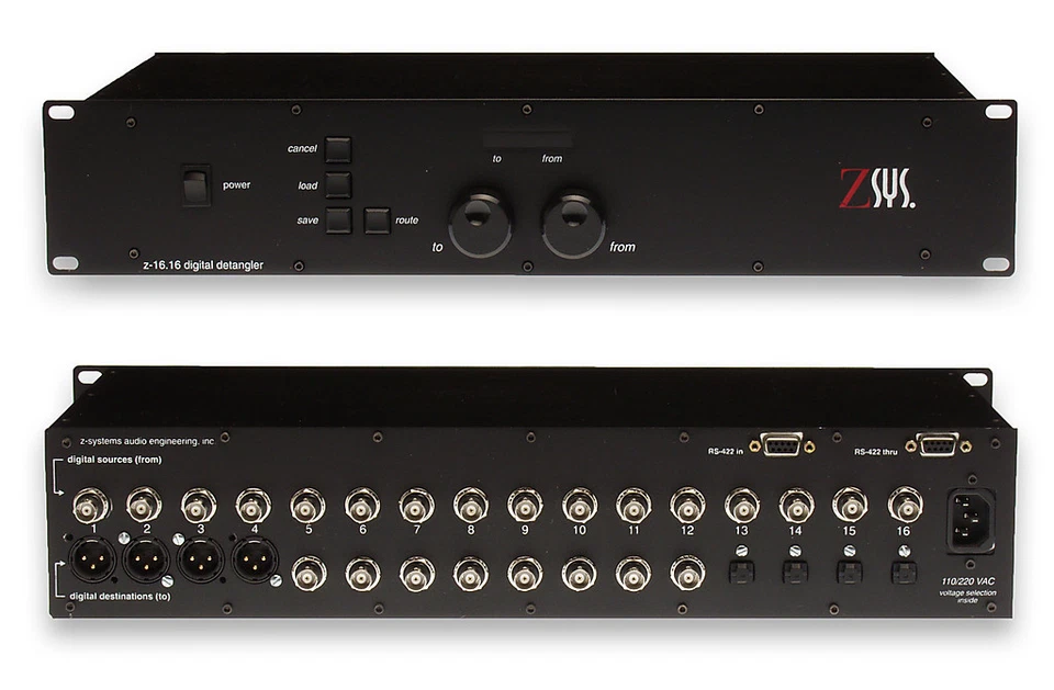 Z-Sys Z-16.16 Digital Detangler XLR BNC TOSlink SPDIF 4:8:4 Audio Router Switch - Image 1 of 4