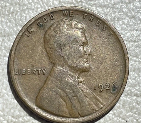 1926 Lincoln Wheat cent Striking Error on the Date "6" Error US Mint Coin Cover