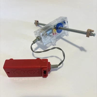 K'NEX Motor Power Pack Tethered Short Cable Red Clear Multi Color Fwd Rev KNEX - Image 1 of 4