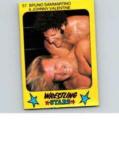 1986 Monty Gum Wrestling Stars #57 Bruno Sammartino/Johnny Valentine  V67023