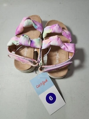 Sandalias para niños pequeños Zapatos Talla 6 Niñas Niños Calzado Verano Tela Tie Dye Foto 1 de 3