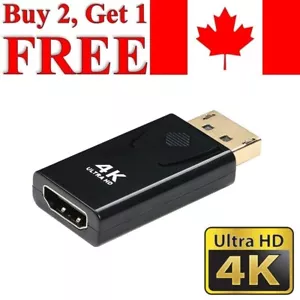 4K Display Port DP to HDMI Converter Adapter PC Computer to Monitor TV Projector - Picture 1 of 6