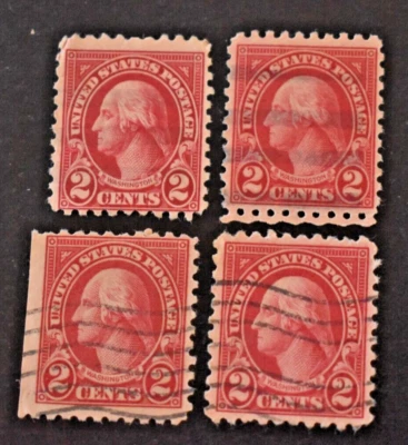 4 - 1924 US Stamp Scott #583 - 2 Cent - Washington - Used/NH/NG/VF - Image 1 of 2