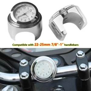 Dial Clock Motorbike Handlebar Motorcycle Handlebar Clock Luminous - Picture 1 of 15