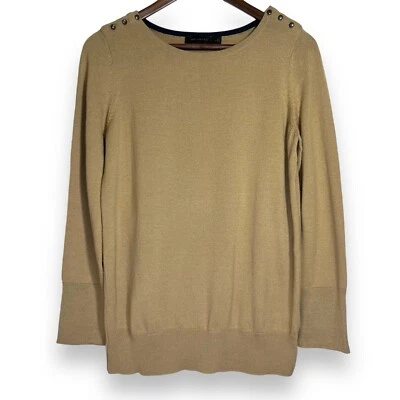 Suéter de Lana Merino The Limited L Cuello Redondo Detalle de Botones Tejido Ligero Foto 1 de 4