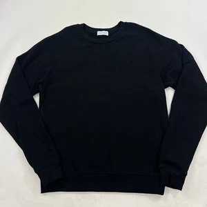 John Elliott Black Crewneck Pullover Sweatshirt Size 2 Medium Made USA - Picture 1 of 6