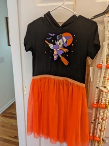 Disney Minnie Mouse Halloween Hooded Mouse Ears Tutu Dress Girls Size XL 14-16 - Picture 1 of 4