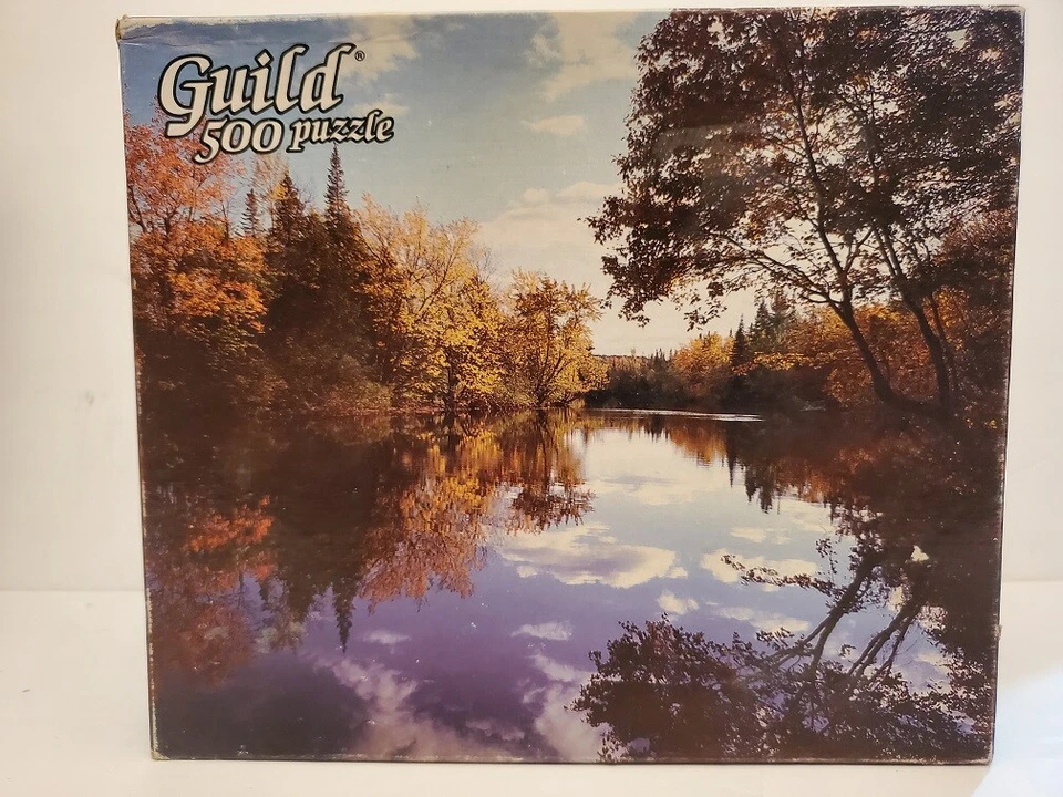 Vintage Country Lane Golden Guild 500 Piece Jigsaw Puzzle 1986
