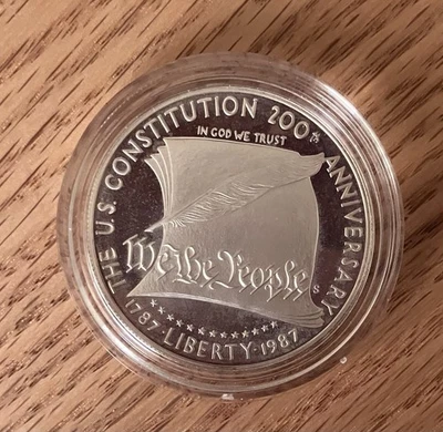 1987 U. S. Constitution 200th Anniversary Coin .90 Proof  Silver          (2012) - Image 1 of 4