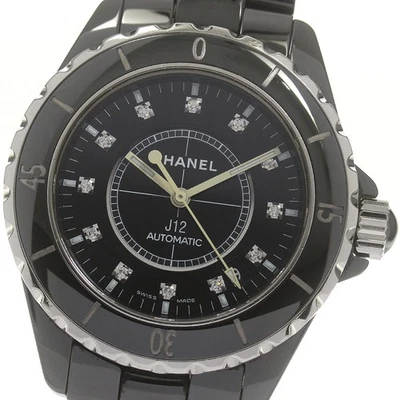 CHANEL J12 H1626 Black ceramic 38mm 12P diamond black Dial AT Men's Watch_840635 - Image 1 of 4