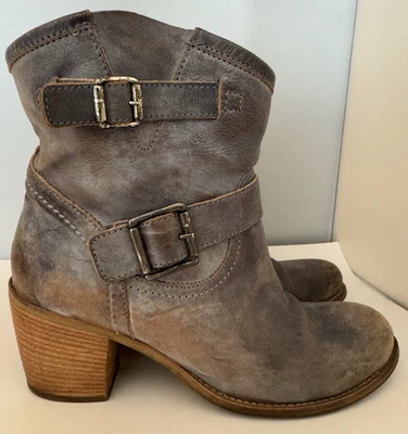 Botas Cordani Cuero Envejecido Gris Tobillo Talla 39.5/9.5 Azul Antiguo Usadas en Excelente Condición Western Foto 1 de 4