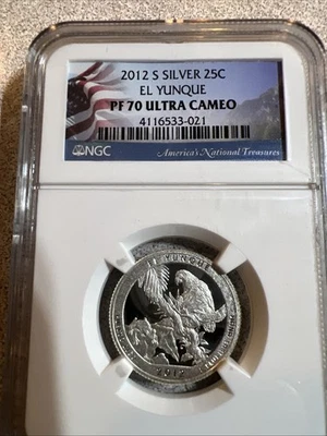 2012 S Silver El Yunque National Park Quarter NGC PF 70 Ultra Cameo - Image 1 of 2