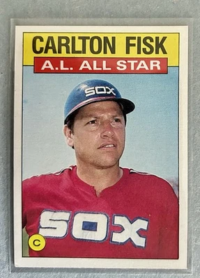 1986 Topps #719 Carlton Fisk (HOF) All-Star Chicago White Sox NM/MINT+  *Pc&a* - Image 1 of 3