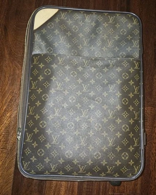 Bolso de equipaje grande Louis Vuitton - cuero marrón vintage Foto 1 de 4