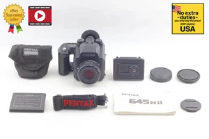 [ TOP MINT w/ Strap ] Pentax 645NII Film Camera A 75mm F2.8 Lens 120 From JAPAN - Picture 1 of 16