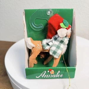 Cappello Babbo Natale Annalee maculato cervo renna cervo jingle campana e Natale Anna Lee - Foto 1 di 6