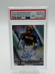2019 Bowman's Best Fernando Tatis Jr Best of 2019 Refractor Auto PSA 10 #B19-FTJ - Picture 1 of 2