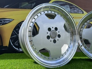 4X R17 Zoll 5X112 MB Aero 3 Style Silber + Poliert Rand Räder : Für S SL CLS - Bild 1 von 12