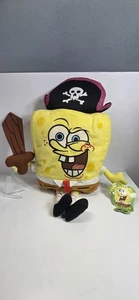 Nickelodeon Spongebob Squarepants Pirate Themed Plush Stuffed Toy Nanco 2003 - Picture 1 of 8