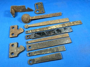 12 Pezzi Antica Maniglia Porta Chiusura Pollice HARDWARE ~ Barre di Sollevamento e Fermagli - Foto 1 di 12