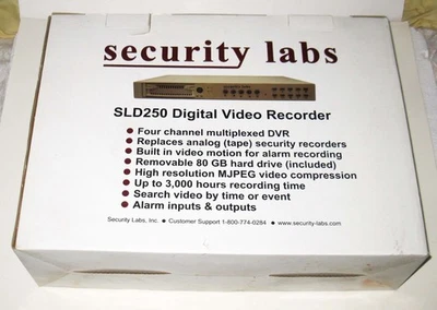 Security Labs SLD250 DVR Digital Video Recorder in Box Powers Up READ LISTING - Image 1 of 4