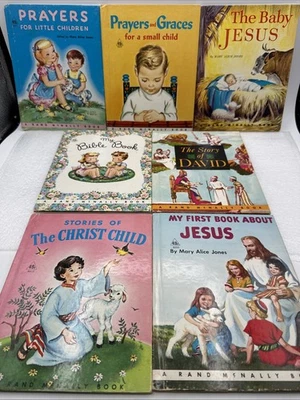 Lot Of 7 Vintage 1950s Rand McNally Children's Christian Religious Books - Image 1 of 4