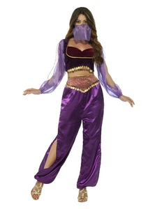 Ladies Arabian Princess Fancy Dress Costume Jasmine Outfit Belly Dancer Smiffys - Picture 1 of 4