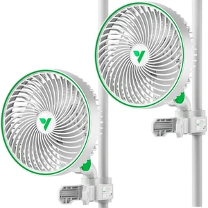VIVOSUN AeroWave E6 Grow Tent Fan,6" Ventilator Clip-On Fan für Grow Zelt,2-Pack - Bild 1 von 8