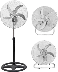 Ventilatore a Piantana 3in1 65W – Ø50 cm con 5 Pale in Alluminio, Oscillante, - Foto 1 di 6