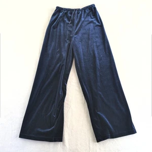Pantalones de salón SWAT de terciopelo de pierna ancha para mujer medianos azul real hechos en EE. UU. - Imagen 1 de 7