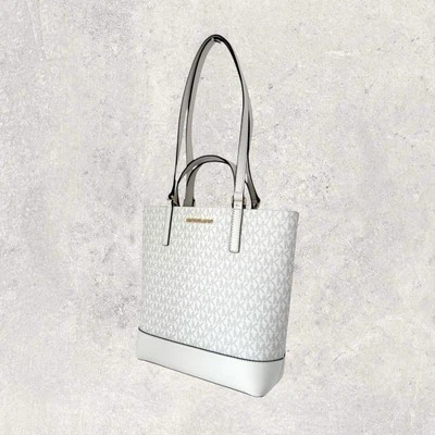 Michael Kors MK Tasche Shopper Klein Jet Set Travel Kelli Weiß Optic White NEU - Bild 1 von 4