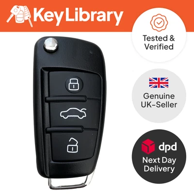 Audi A3 3 Button Remote Car Key Fob ID88 AES, 433Mhz, NON-KEYLESS - 8V0 837 220