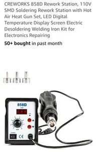 CREWORKS 858D Digital Hot Air Rework Station for SMD Soldering - Picture 1 of 8