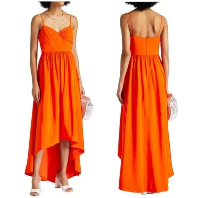 Monique Lhuillier новый с Ярлыками собранный витой провал Midi макси платье карманы размер 4 - Изображение 1 из 4