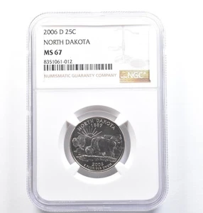 2006-D Washington State Quarter North Dakota MS67 NGC *0840 - Picture 1 of 3