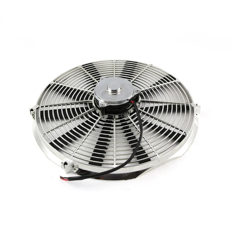Ventilador Térmico Eléctrico Radiador 12V Reversible 16" - Motor Grande Cromo Foto 1 de 2