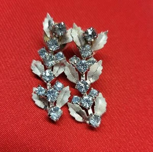 Silver Rhinestones Earrings - Picture 1 of 12