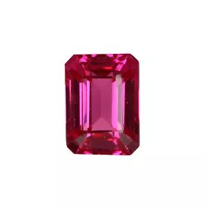 Imitation Sri Lanka Red Color Ruby Emerald Shape 10 Carat Gem for Collection - Picture 1 of 7