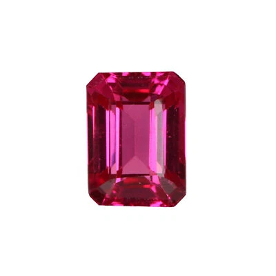 Imitation Sri Lanka Red Color Ruby Emerald Shape 10 Carat Gem for Collection - Image 1 of 4