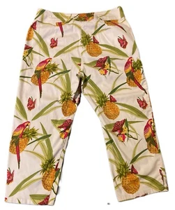 Bill Blass Capris Tropical Parrot Design. Stretch Size 10 - Picture 1 of 5