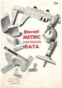 Bollettino dati conversione metrica starrett VINTAGE n. libretto 1208 pubblicato 1973 - Foto 1 di 3