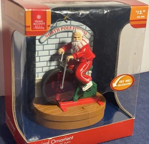 Neu im Karton Weihnachtsmann auf Heimtrainer "Gonna Make You Sweat" Lichter & Musik - Bild 1 von 12